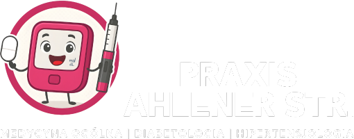 Logo der Praxis für Allgemeinmedizin mit Schwerpunkt Diabetologie und Fußambulanz.